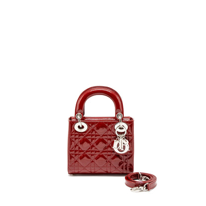 Dior Mini Lady Dior Patent Red