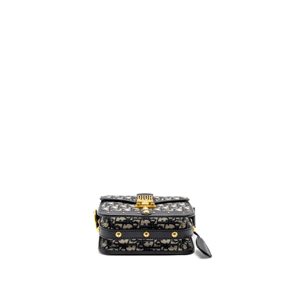 Dior Addict Vertical Messenger Purse Oblique Canvas Blue