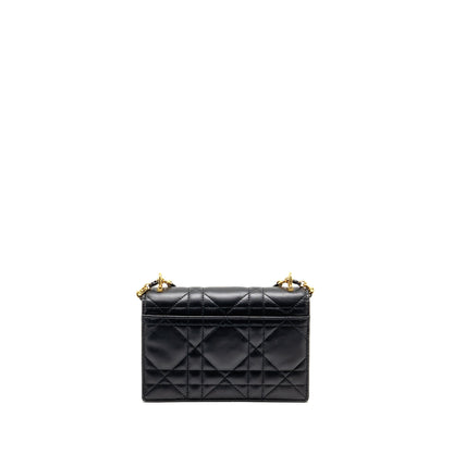 Dior Miss Caro Mini Purse with Chain Lambskin Black Multicolour Hardware