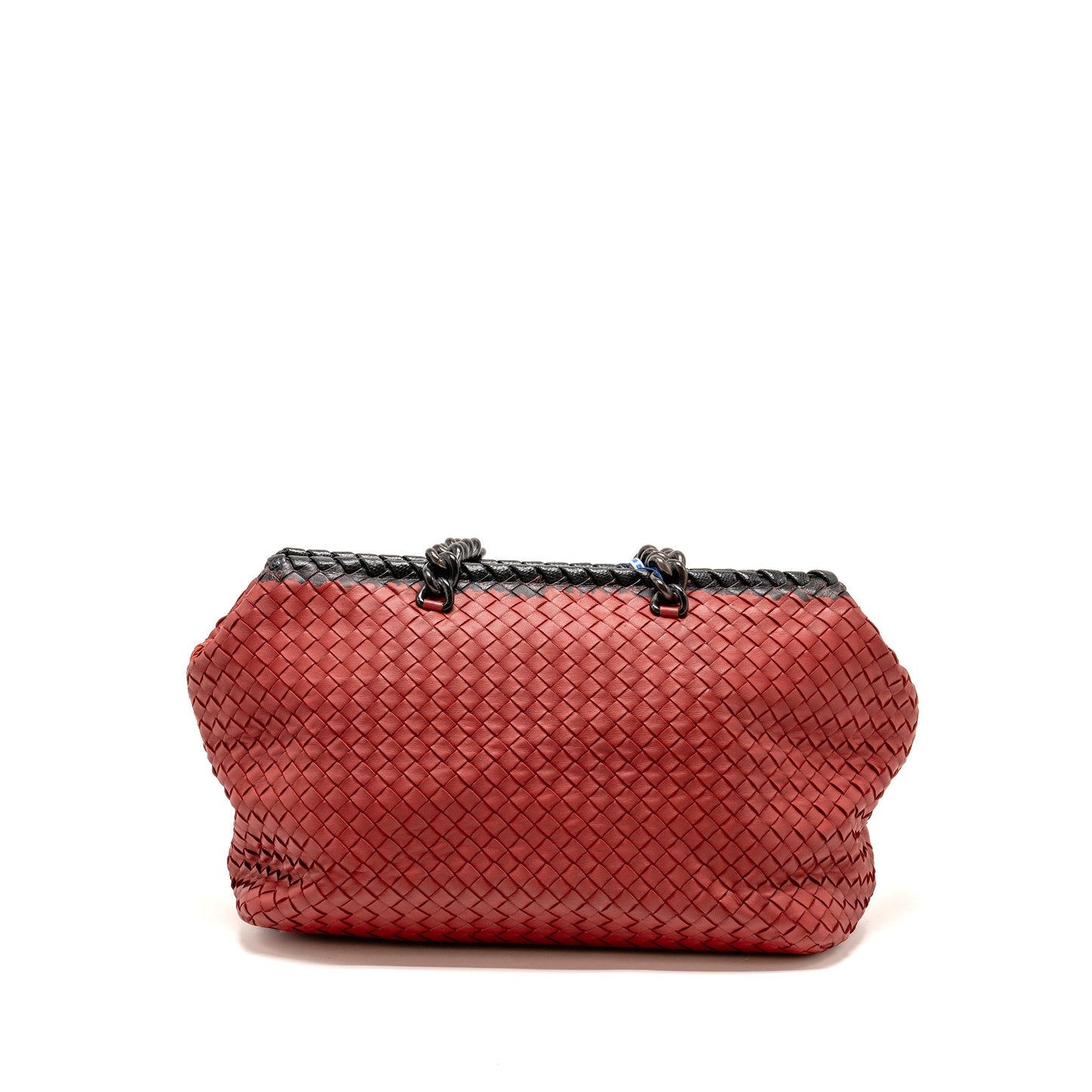 Bottega Veneta Intrecciato Chain Mini Purse Leather Red/Black with Black Hardware