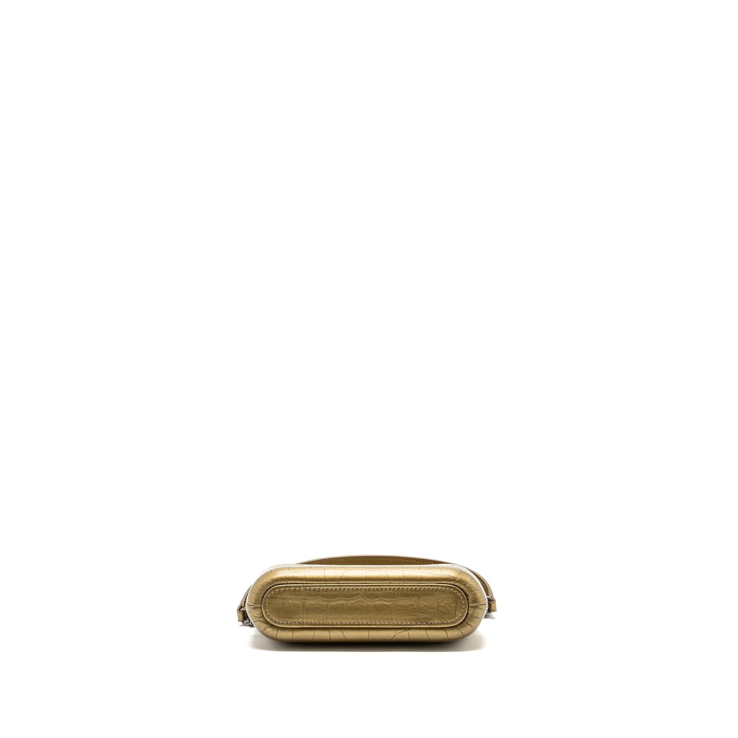 Chanel Gabrielle Double Zip Clutch On Chain Crocodile-Embossed Calfskin Gold Multicolour Hardware