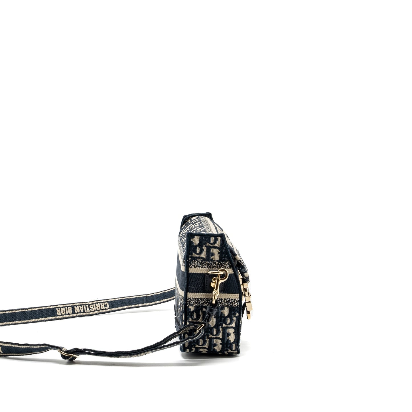 Dior Small Diorcamp Purse Blue Dior Oblique Embroidery