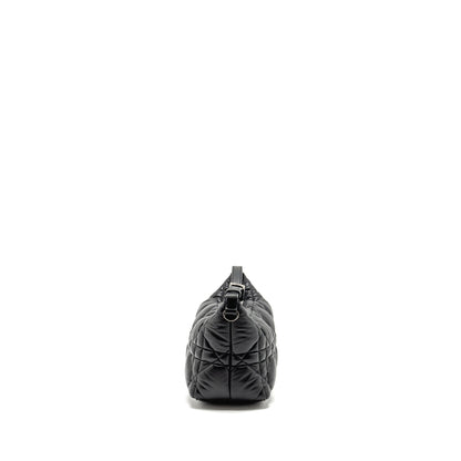 Dior Medium Diortravel Nomad Pouch Macrocannage Calfskin Black