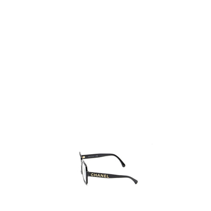 Chanel square glasses frame with chanel letter black