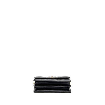 Dior Miss Caro Mini Purse with Chain Lambskin Black Multicolour Hardware