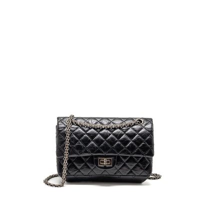 Chanel small 2.55 Reissue flap bag aged calfskin black GHW