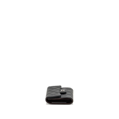 Chanel Small Classic Flap Wallet Caviar Black SHW