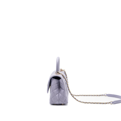 Chanel Small Coco Handle Caviar Light Purple LGHW (Microchip)