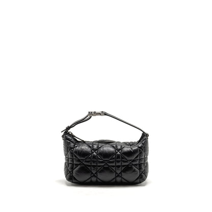 Dior Medium Diortravel Nomad Pouch Macrocannage Calfskin Black