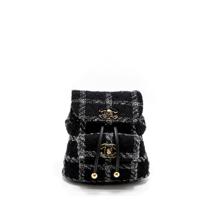 Chanel Duma Backpack Tweed Multicoloured Brushed GHW (Microchip)