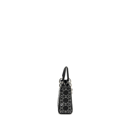 Dior Mini Lady Dior Stain Crystal Black