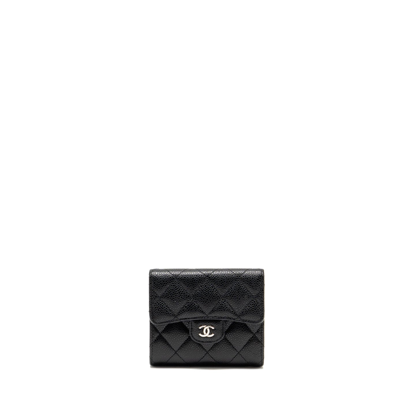 Chanel Small Classic Flap Wallet Caviar Black SHW