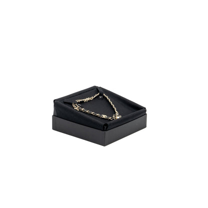 Chanel cc logo leather chain chocker with pearl flower Light Gold Tone