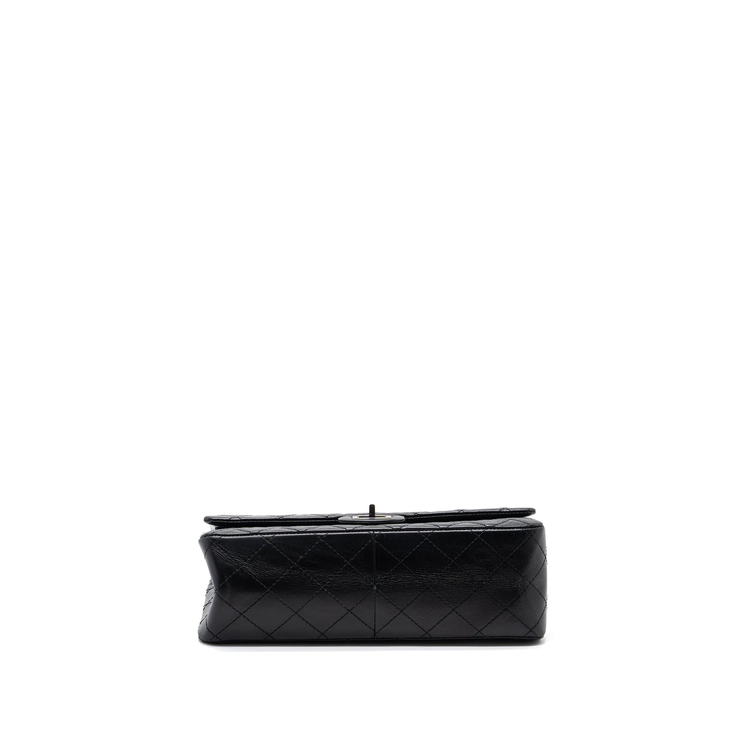 Chanel Large 2.55 Reissue Flap Bag Aged Calfskin Black Ruthenium Hardware (microchip)