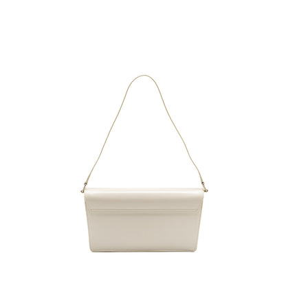 Celine Trapeze Triomphe Mini Purse Calfskin White