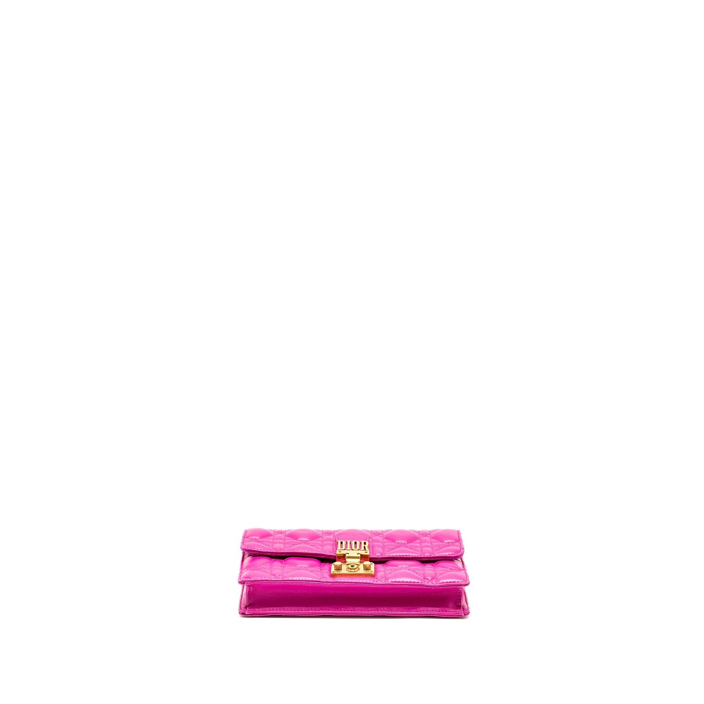 Dior Dioraddict Wallet On Chain Lambskin Pink