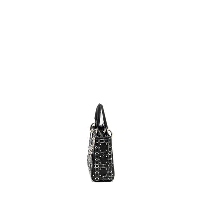 Dior Mini Lady Dior Stain Crystal Black