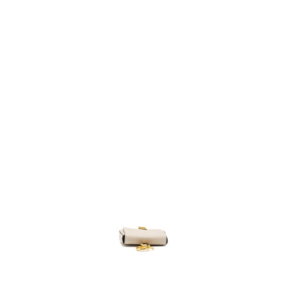 FENDI Mini Baguette Keyring charm Calfskin Beige