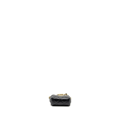 Chanel 23p Mini Coin Purse with Chain Calfskin Black LGHW(microchip)