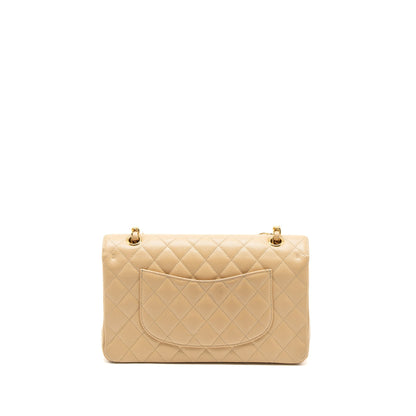 Chanel Medium Classic Double Flap Bag Caviar Beige GHW