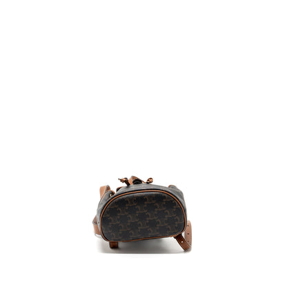 Celine Mini Backpack Folco Triomphe Canvas Calfskin