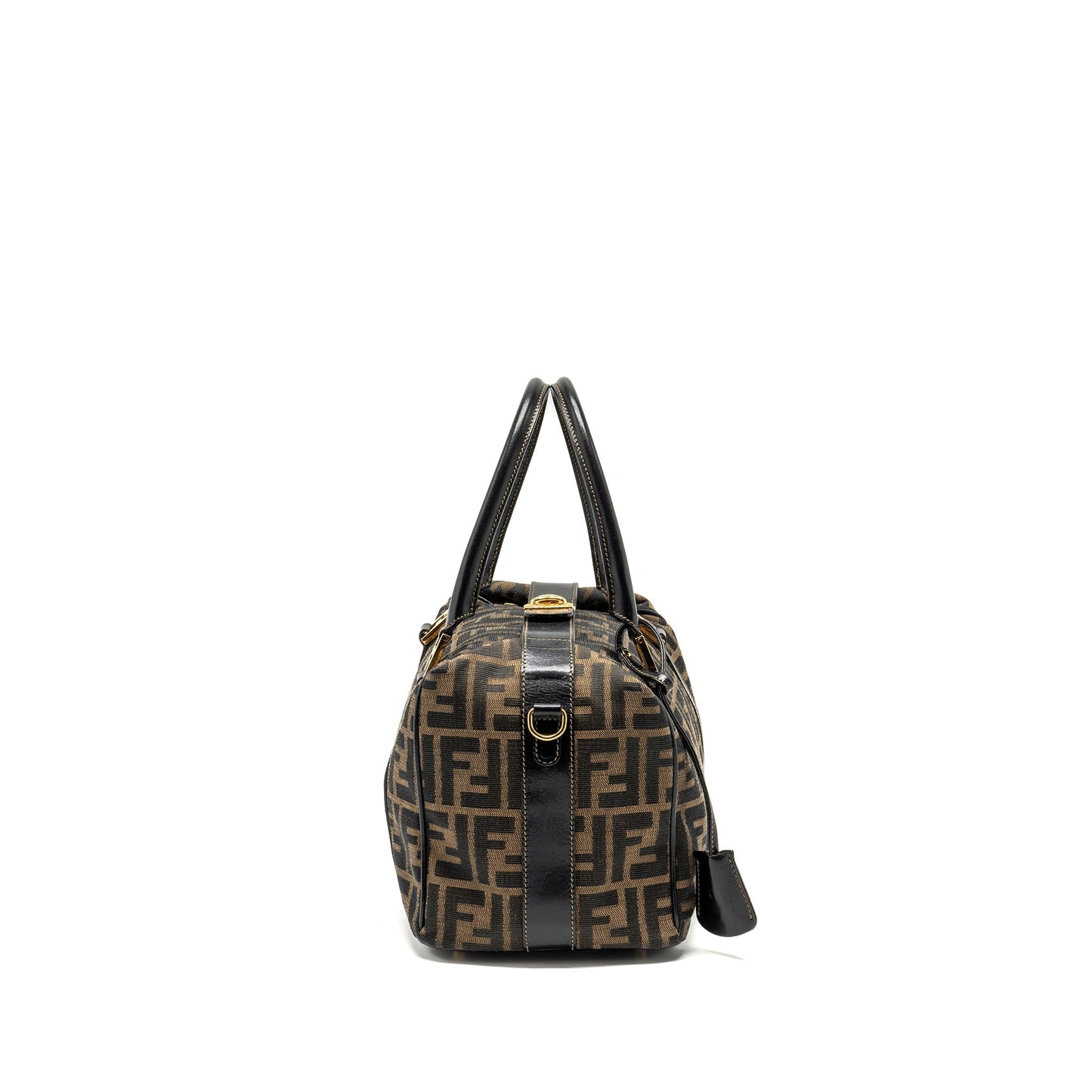 Fendi Vintage handle bowling Purse canvas brown