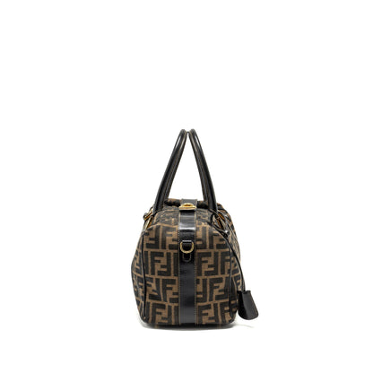 Fendi Vintage handle bowling Purse canvas brown