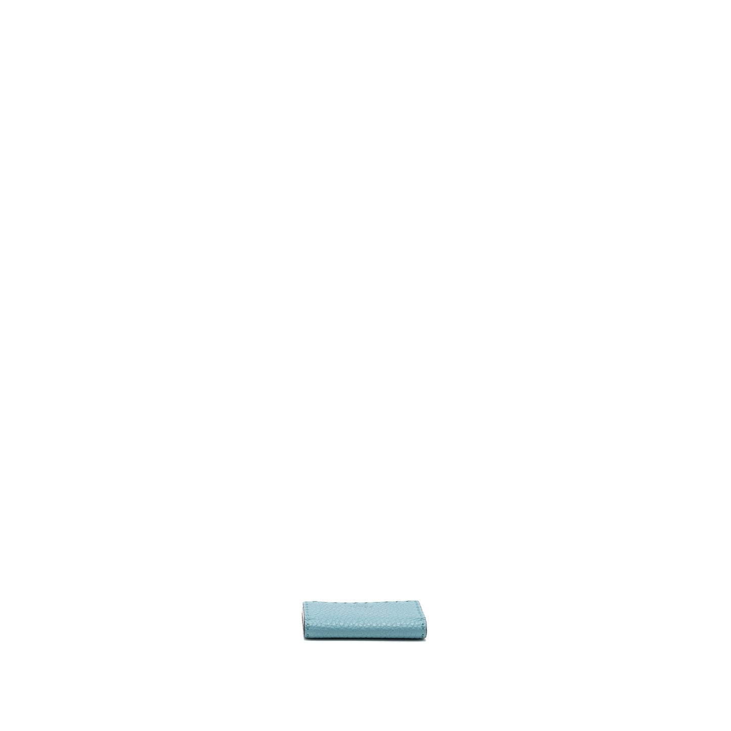 Fendi Selleria Card Holder Calfskin Ocean Blue/Cream