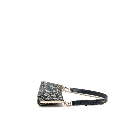 Dior Club Purse Blue Oblique Canvas