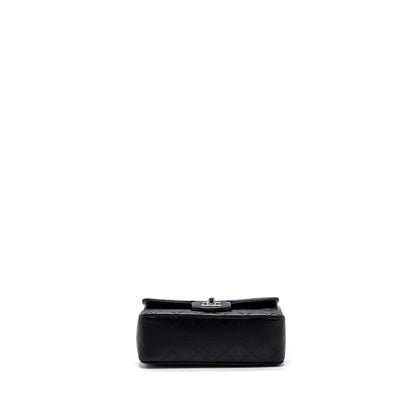 Chanel mini rectangular flap bag lambskin black SHW (MICROCHIP)