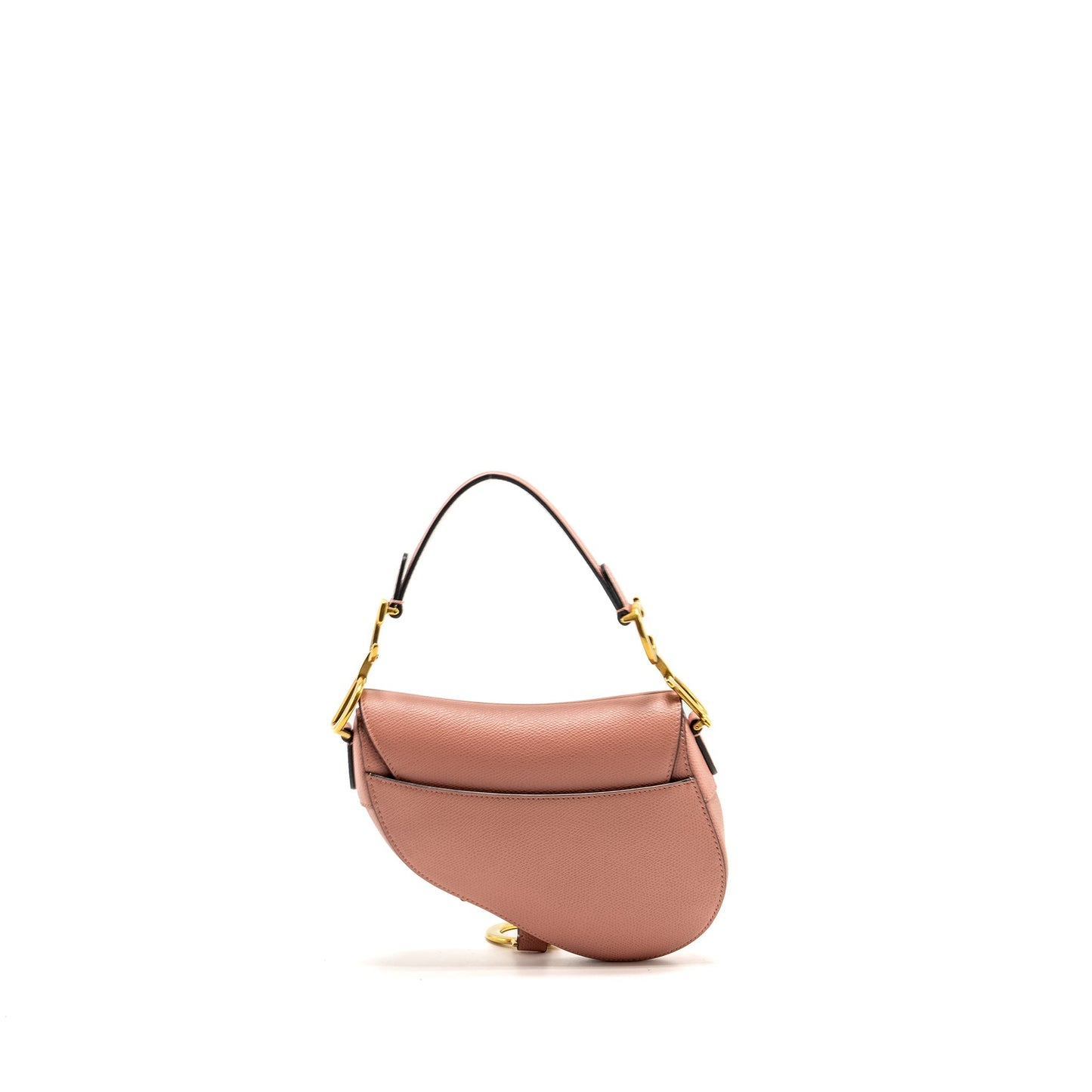 Dior Mini Saddle Purse Grained Calfskin Pink