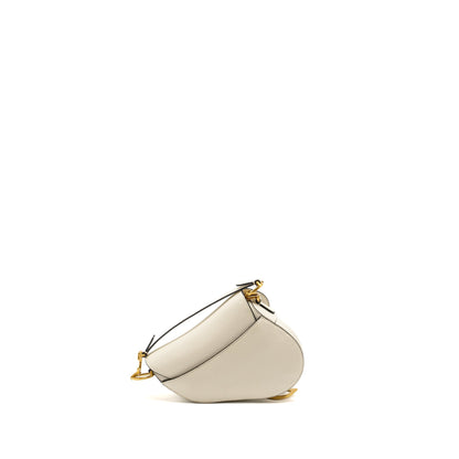 Dior Mini Saddle Purse Calfskin White