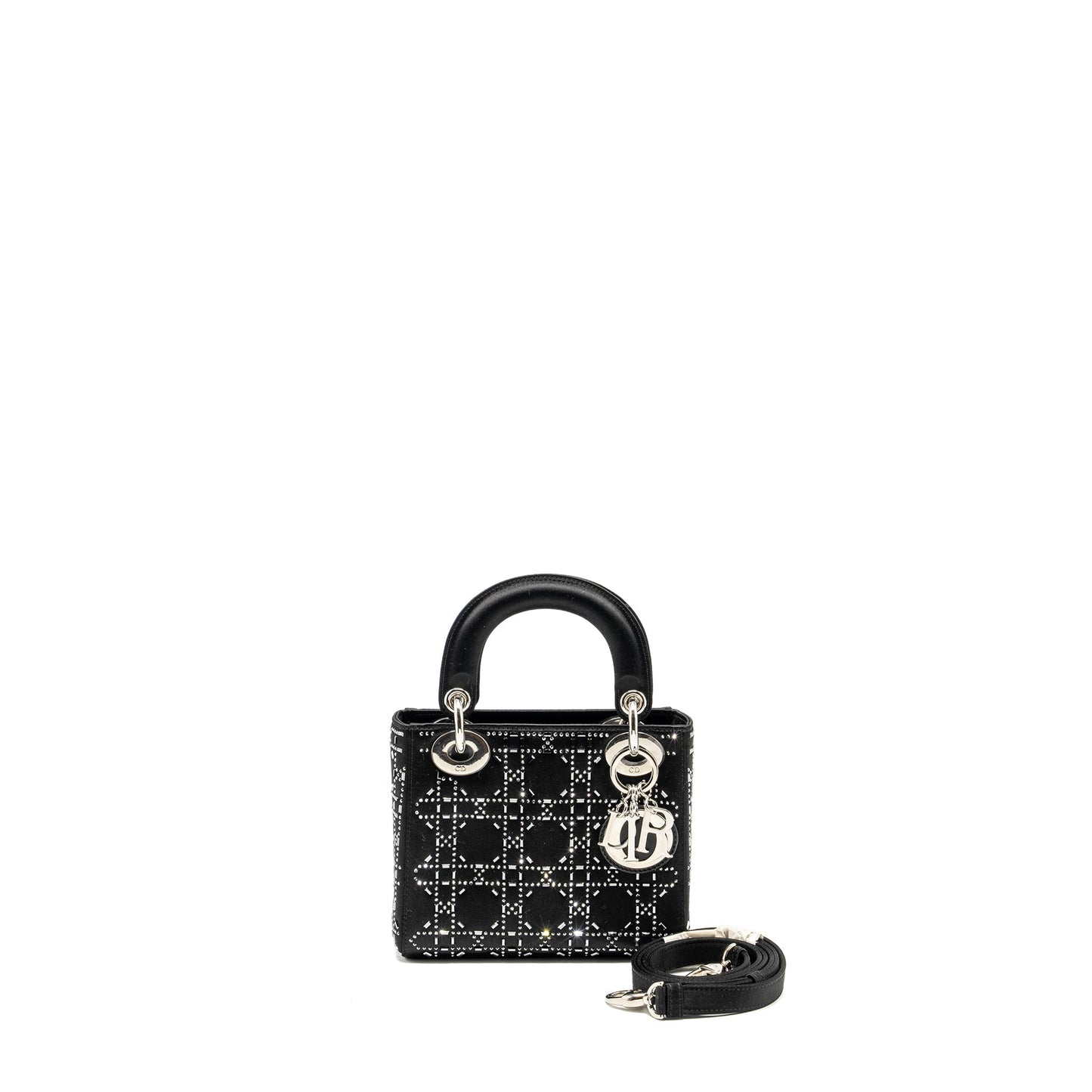 Dior Mini Lady Dior Stain Crystal Black