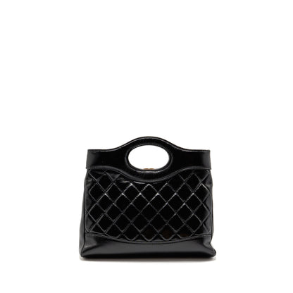 Chanel mini 31 Bag Shiny lambskin black LGHW (Microchip)