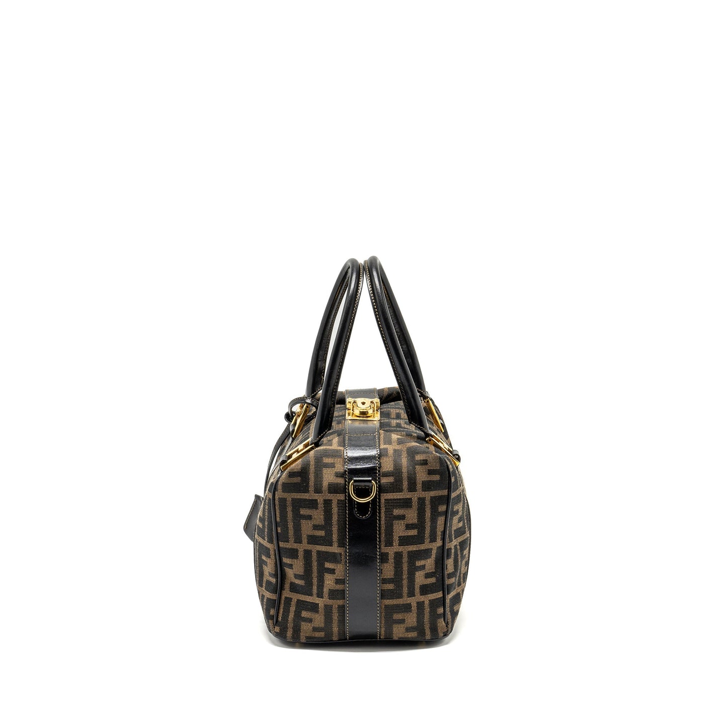 Fendi Vintage handle bowling Purse canvas brown