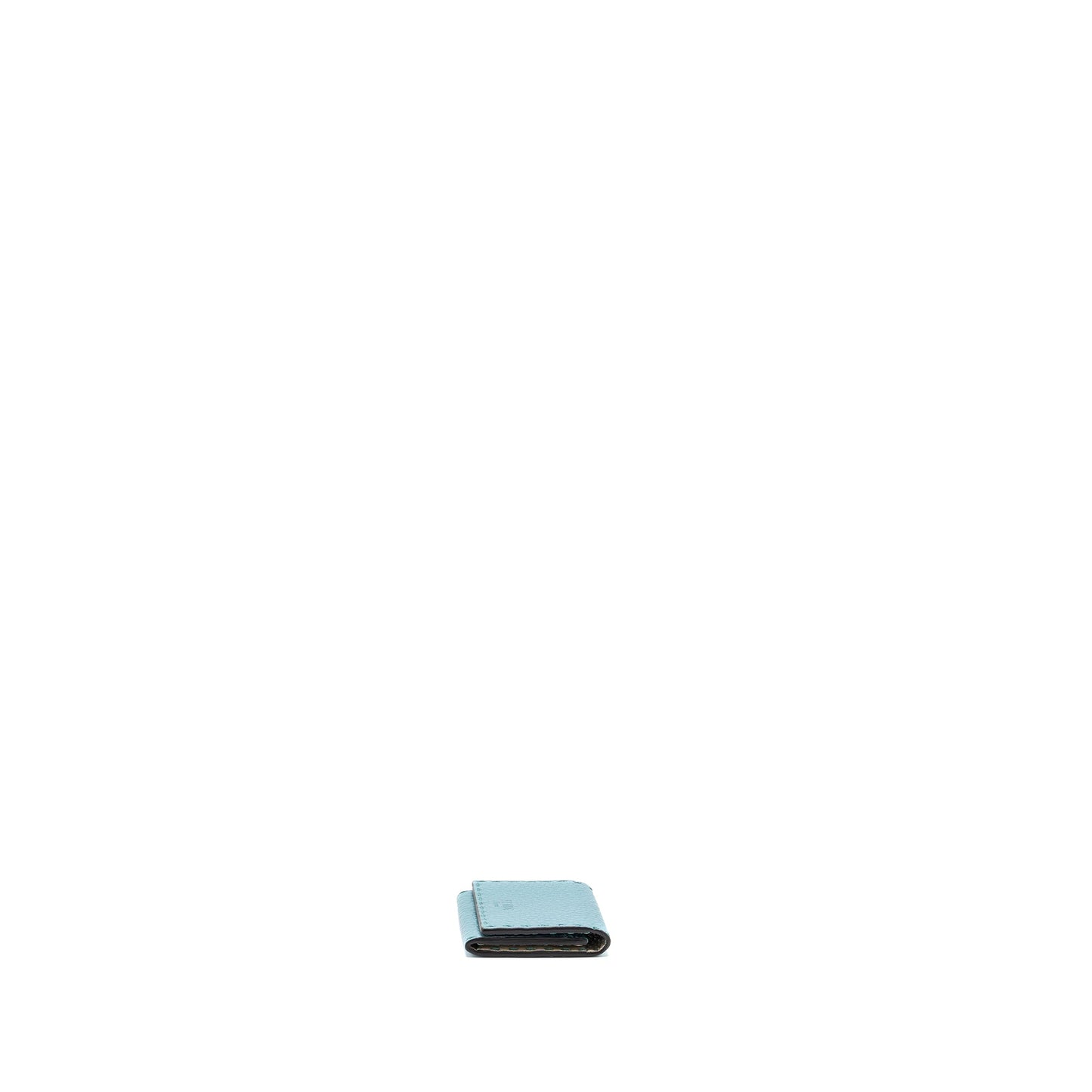 Fendi Selleria Card Holder Calfskin Ocean Blue/Cream