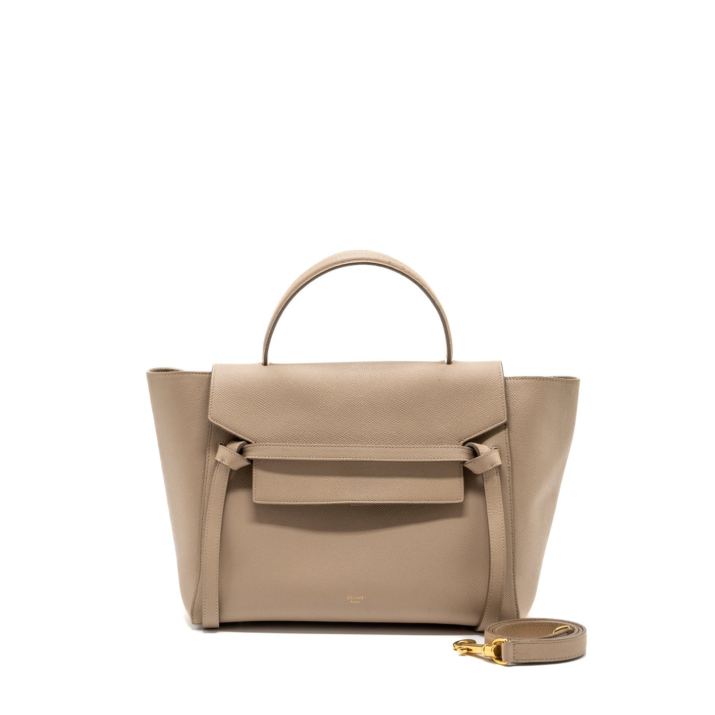 Celine Mini Belt Purse Calfskin Light Taupe
