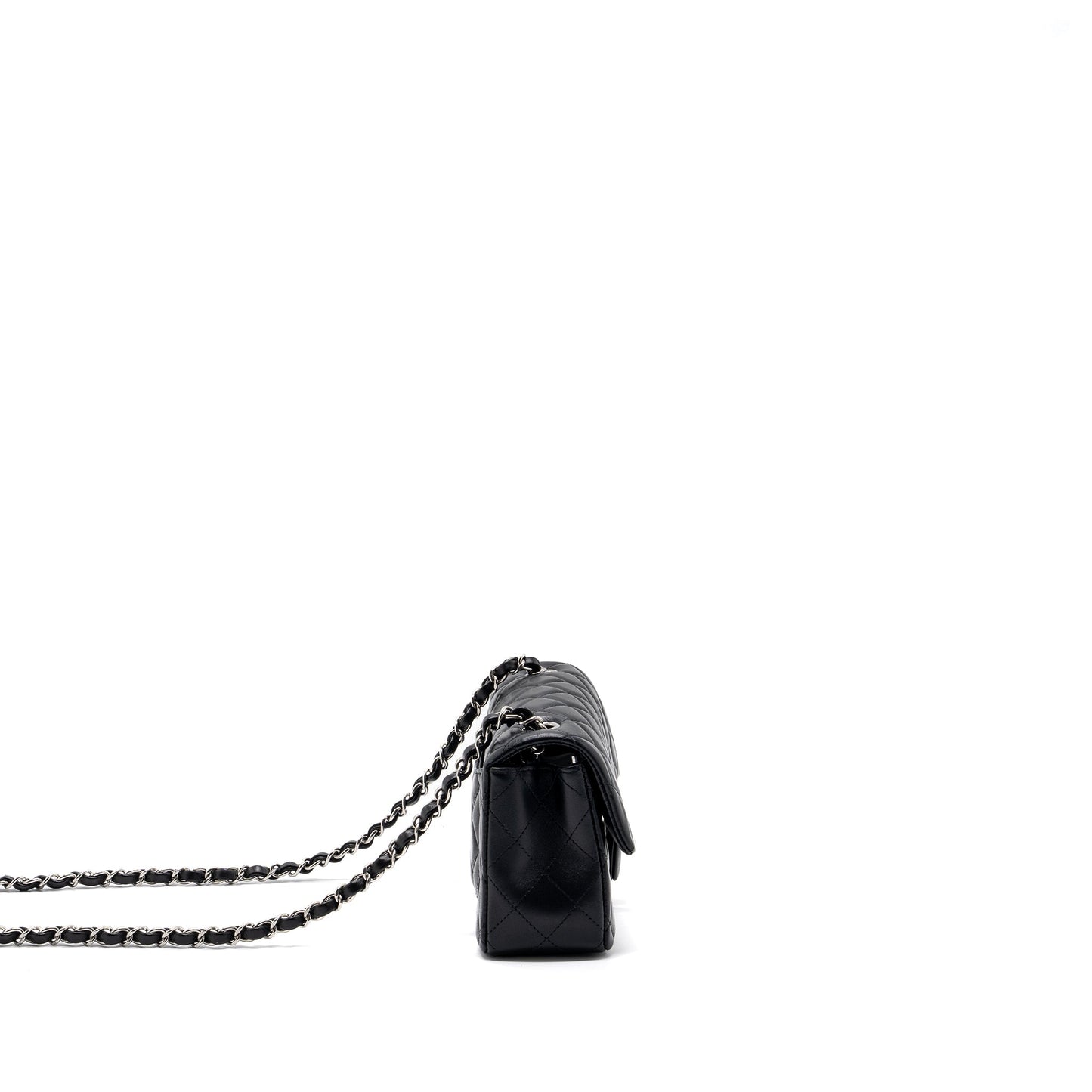 Chanel mini rectangular flap bag lambskin black SHW (MICROCHIP)