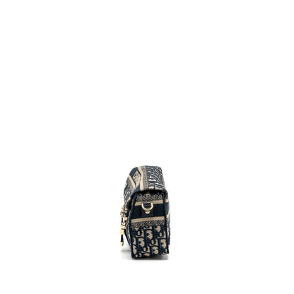 Dior Small Diorcamp Purse Dior Oblique Embroidery canvas blue