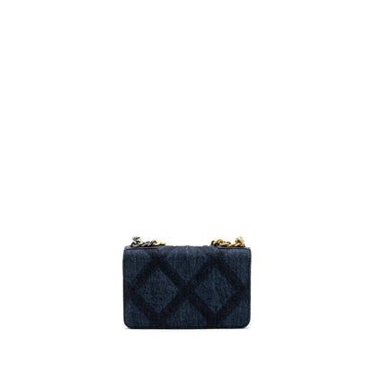 Chanel 19 wallet on chain limited denim dark blue multicolour hardware (microchip)