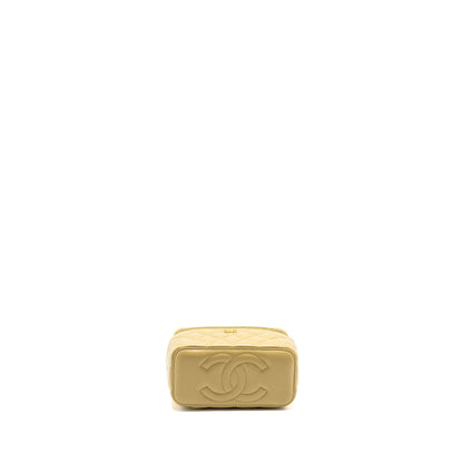 Chanel Coco Letter Long Vanity With Chain Lambskin Green GHW (Microchip)