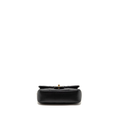 Chanel 22b Heart Chain Flap Bag Lambskin Black GHW(microchip)