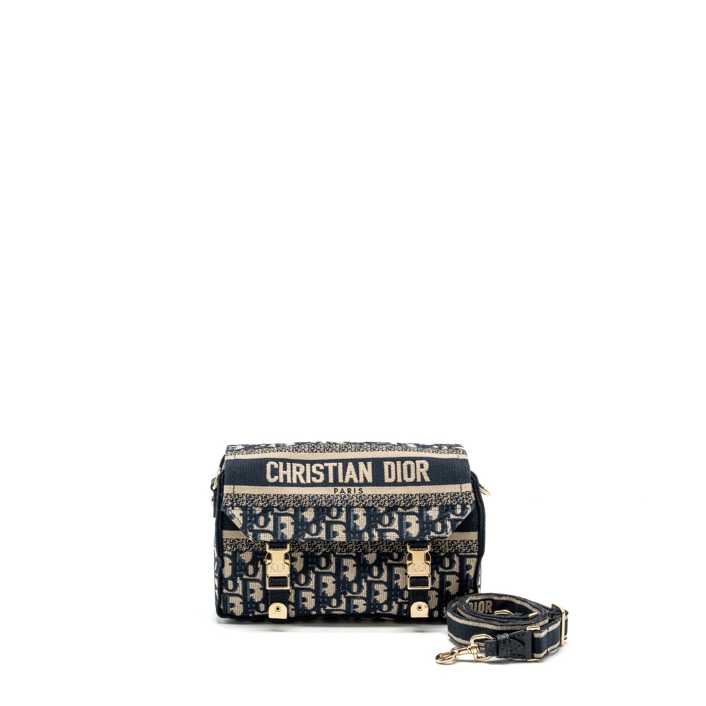 Dior Small Diorcamp Purse Dior Oblique Embroidery canvas blue