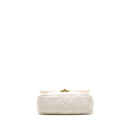 Chanel Small 19 Bag Lambskin White Multicolour Hardware
