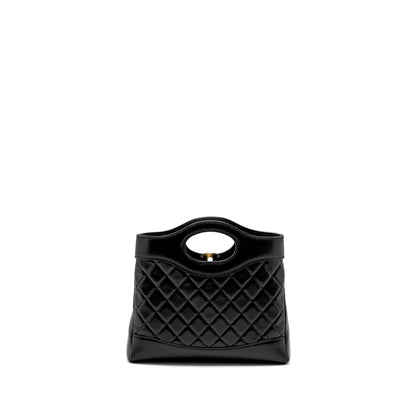 Chanel Mini 31 Bag Shiny Lambskin Black LGHW (Microchip)