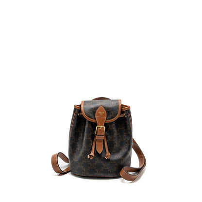Celine Mini Backpack Folco Triomphe Canvas Calfskin
