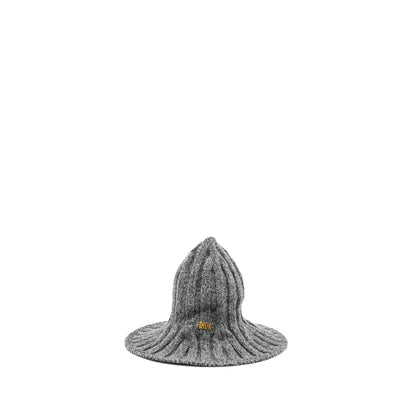 Dior Letter Logo Wire-Brimmed Beanie Wool Grey