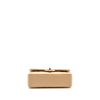 Chanel Small Classic Double Flap Bag Caviar Beige SHW (microchip)