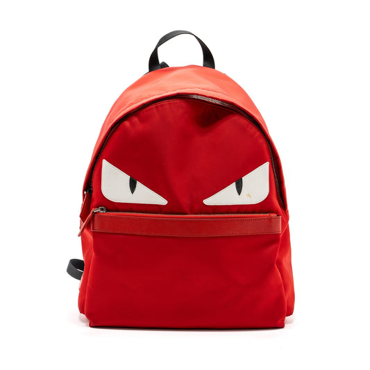 Fendi monster backpack nylon red