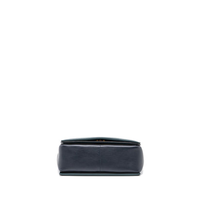 Celine frame Purse calfskin dark green/ dark blue
